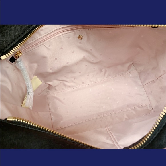 👜 ‼️SALE‼️ 💕Kate Spade Roses Satchel Black Flora - Picture 8 of 8